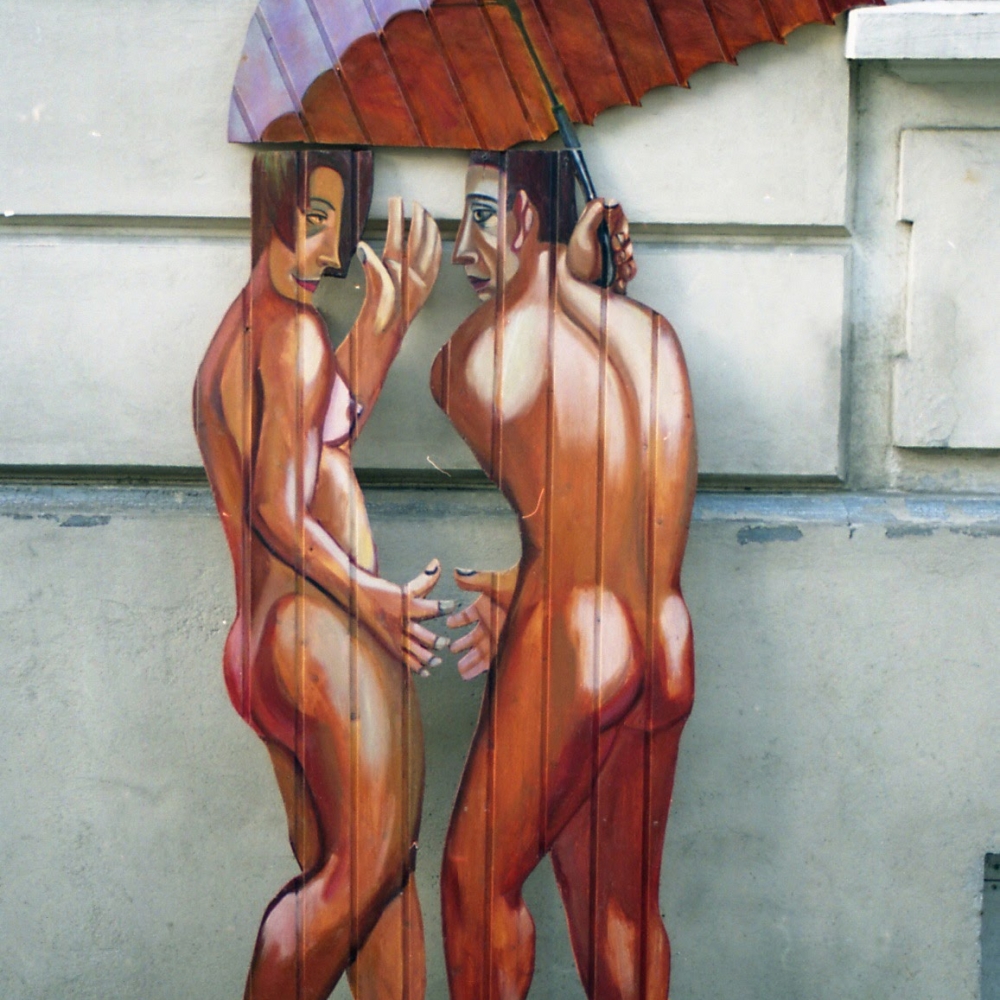 zwei mit regenschirm2001