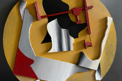 Rote Taste-23 Holz/ Acryl/Kollage 750 Euro 